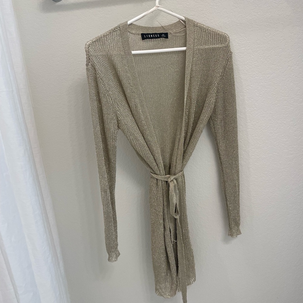 LIONESS Gold Chain Long Sleeve Dress